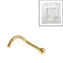 Sterile Gold Titanium Nose Studs - Ball