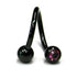 Black Titanium Double Jewelled Spirals 1.6x12mm