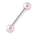 Steel Barbell with Acrylic Pearl Balls 1.6mm