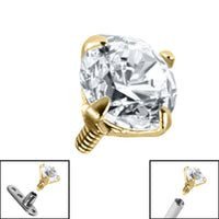 Titanium Claw Set Jewel for Internal Thread shafts in 1.6mm. Also fits Dermal Anchor