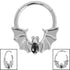 Titanium Flying Jewelled Vampire Bat Hinged Clicker Ring