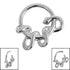 Titanium Coiled Snake Hinged Clicker Ring
