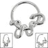 Titanium Coiled Snake Hinged Clicker Ring