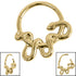 Titanium Coiled Snake Hinged Clicker Ring