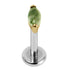 Titanium Internally Threaded Labrets 1.2mm - Titanium Claw Set Jewelled Marquise Moss Agate