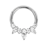 Titanium Claw Set Anasia Jewelled  Hinged Clicker Ring (Clicker)