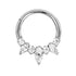 Titanium Claw Set Anasia Jewelled  Hinged Clicker Ring (Clicker)