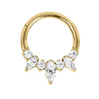 Titanium Claw Set Anasia Jewelled  Hinged Clicker Ring (Clicker)