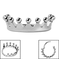 Titanium Princess Crown Hinged Clicker Ring