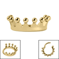 Titanium Princess Crown Hinged Clicker Ring