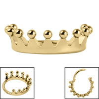 Titanium Princess Crown Hinged Clicker Ring