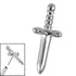 Titanium Threadless (Bend/Push fit) Titanium Mini Dagger