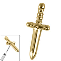 Titanium Threadless (Bend/Push fit) Titanium Mini Dagger