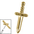 Titanium Threadless (Bend/Push fit) Titanium Mini Dagger