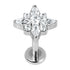 Titanium Internally Threaded Labrets 1.2mm - Titanium Claw Set Jewelled Altair Star