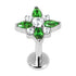 Titanium Internally Threaded Labrets 1.2mm - Titanium Claw Set Jewelled Altair Star