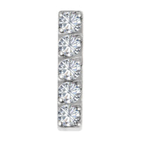 Titanium 5 Jewel Bar Top for Internal Thread shafts in 1.2mm