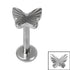 Titanium Internally Threaded Labrets 1.2mm - Titanium Skipper Butterfly