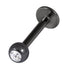 Black Titanium Jewelled Labrets 1.6x6mm