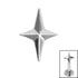 Titanium Guiding Star for Internal Thread shafts in 1.2mm