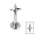 Titanium Internally Threaded Labrets 1.2mm - Titanium Guiding Star