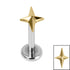 Titanium Internally Threaded Labrets 1.2mm - Titanium Guiding Star