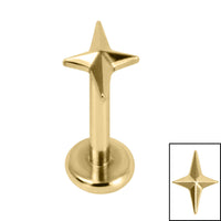 Titanium Internally Threaded Labrets 1.2mm - Titanium Guiding Star