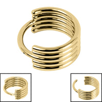 Titanium Stacked 5 Band Hinged Clicker Ring