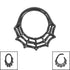 Titanium Spider Web Hinged Clicker Ring