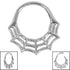 Titanium Spider Web Hinged Clicker Ring
