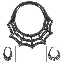 Titanium Spider Web Hinged Clicker Ring