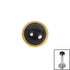 Titanium Bezel Set Black Onyx Stone Top for Internal Thread shafts in 1.2mm
