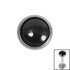 Titanium Bezel Set Black Onyx Stone Top for Internal Thread shafts in 1.2mm
