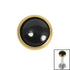 Titanium Bezel Set Black Onyx Stone Top for Internal Thread shafts in 1.2mm