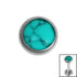 Titanium Bezel Set Turquoise Stone Top for Internal Thread shafts in 1.2mm