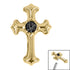 Titanium Claw Set Jewelled Cross Top for Internal Thread shafts in 1.2mm
