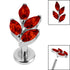 Titanium Internally Threaded Labrets 1.2mm - Titanium Claw Set Marquise Jewelled Leaf