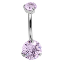 Belly Bar - Titanium Internal Thread Claw Set Double Jewelled Firework