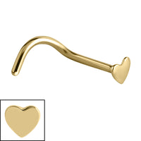 Steel Heart Nose Stud