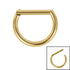Titanium Bar Hinged Clicker Ring
