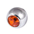 Steel Threaded Jewelled Balls 1.2x4mm