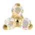 Gold Titanium Claw Set CZ Jewelled Trinity for Internal Thread shafts in 1.2mm