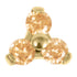 Gold Titanium Claw Set CZ Jewelled Trinity for Internal Thread shafts in 1.2mm