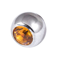 Steel Threaded Jewelled Balls 1.2x4mm
