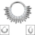 Titanium Ray of Light Hinged Clicker Ring