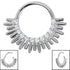 Titanium Ray of Light Hinged Clicker Ring