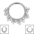 Titanium Galaxy Jewelled Hinged Clicker Ring