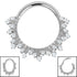 Titanium Galaxy Jewelled Hinged Clicker Ring