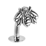 Titanium Threadless Floating Navel Bar - Steel Honey Bee 1.6mm