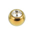 Titanium Threaded Jewelled Balls 1.2x3mm